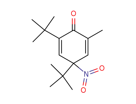 Molecular Structure of 92727-16-7 (2,5-Cyclohexadien-1-one, 2,4-bis(1,1-dimethylethyl)-6-methyl-4-nitro-)