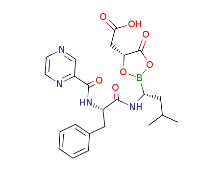 2-((R)-2-((R)-3-methyl-1-((S)-3-phenyl-2-(pyrazine-2-carboxamido)propanamido)butyl)-5-oxo-1,3,2-dioxaborolan-4-yl)acetic acid