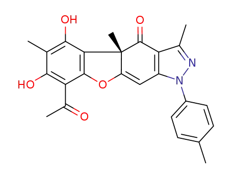 (S)-8-acetyl-5,7-dihydroxy-3,4a,6-trimethyl-1-(p-tolyl)-1,4a-dihydro-4H-benzofuro[3,2-f]indazol-4-one