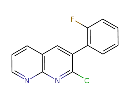 2-chloro-3-(2-fluorophenyl)-1,8-naphthyridine
