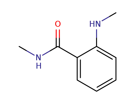 Molecular Structure of 32212-33-2 (Benzamide, N-methyl-2-(methylamino)-)