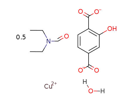 (2-hydroxybenzene-1,4-dicarboxylate)aquacopper(II) - diethylformamide (2/1)