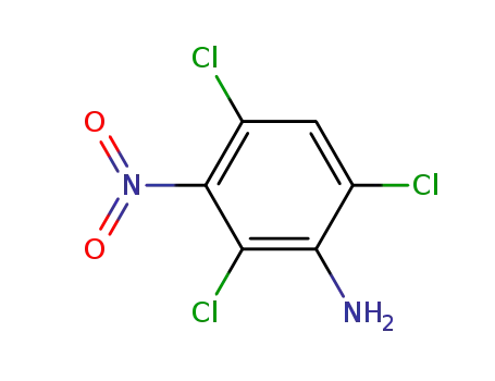 Molecular Structure of 62406-71-7 (2,4,6-trichloro-3-nitroaniline)