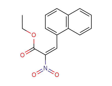 Molecular Structure of 60859-75-8 (2-Propenoic acid, 3-(1-naphthalenyl)-2-nitro-, ethyl ester, (E)-)