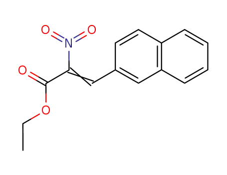 Molecular Structure of 74222-04-1 (2-Propenoic acid, 3-(2-naphthalenyl)-2-nitro-, ethyl ester)