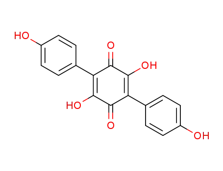 Molecular Structure of 519-67-5 (2,5-Dihydroxy-3,6-bis(4-hydroxyphenyl)-2,5-cyclohexadiene-1,4-dione)