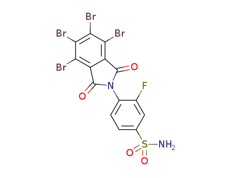 3-fluoro-4-(4,5,6,7-tetrabromo-1,3-dioxoisoindolin-2-yl)benzenesulfonamide
