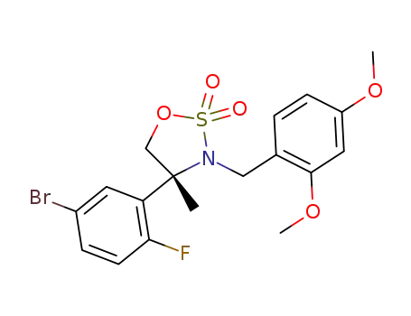 (R)-4-(5-bromo-2-fluoro-phenyl)-3-(2,4-dimethoxy-benzyl)-4-methyl-[1,2,3]oxathiazolidine 2,2-dioxide