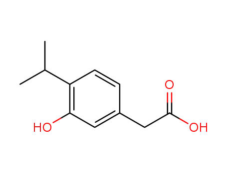 Molecular Structure of 91970-76-2 (Benzeneacetic acid, 3-hydroxy-4-(1-methylethyl)-)