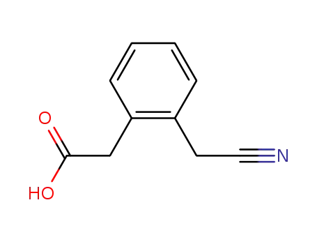 Molecular Structure of 56066-94-5 (Benzeneacetic acid, 2-(cyanomethyl)-)