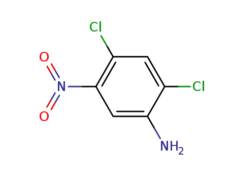 Molecular Structure of 34033-44-8 (2,4-DICHLORO-5-NITRO-PHENYLAMINE)