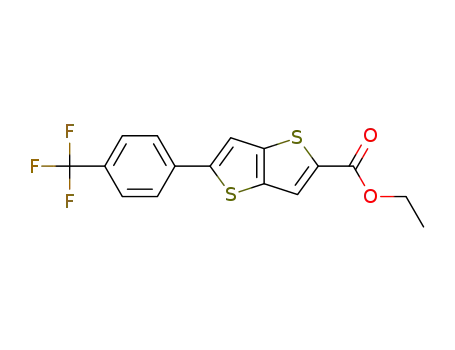 5-(4-(trifluoromethyl)phenyl)thieno[3,2-b]thiophene-2-ethyl-carboxylate