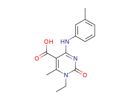1,2-dihydro-1-ethyl-6-methyl-2-oxo-4-(m-tolylamino)-5-pyrimidinecarboxylic acid