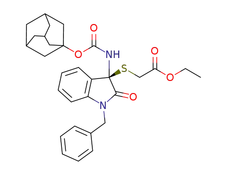 ethyl 2-[1-benzyl-3-(1-adamantyloxylcarbonylamino)indolin-2-one-3-ylthio]acetate