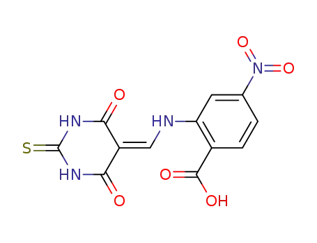 2-{[(4,6-dioxo-2-thioxotetrahydropyrimidin-5(2H)-ylidene)methyl]amino}-4-nitrobenzoic acid