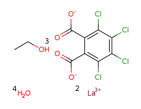 {[La2(3,4,5,6-tetrachloro-1,2-benzenedicarboxylate)3(H2O)4]·ethanol}n