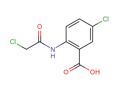 Molecular Structure of 14422-50-5 (5-CHLORO-2-[(CHLOROACETYL)AMINO]BENZOIC ACID)