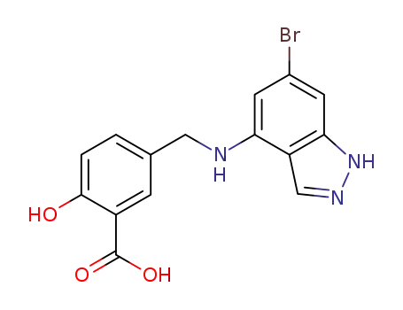 5-(((6-bromo-1H-indazol-4-yl)amino)methyl)-2-hydroxybenzoic acid