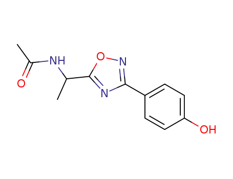 N-(1-(3-(4-hydroxyphenyl)-1,2,4-oxadiazol-5-yl)ethyl)acetamide