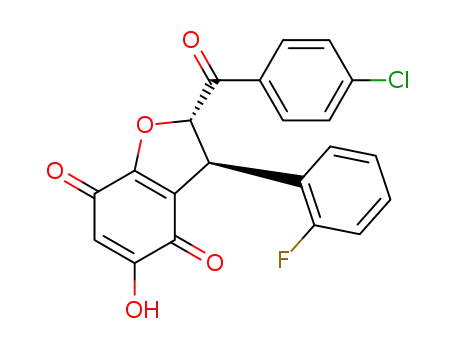 trans-2-(4-chlorobenzoyl)-3-(2-fluorophenyl)-5-hydroxy-2,3-dihydrobenzofuran-4,7-dione