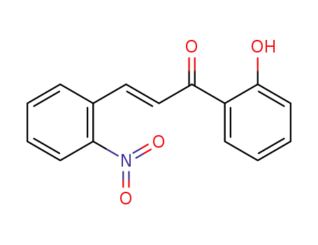 Molecular Structure of 73386-22-8 (2-Propen-1-one, 1-(2-hydroxyphenyl)-3-(2-nitrophenyl)-)