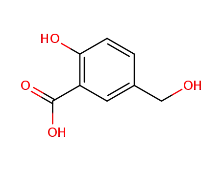 Molecular Structure of 7437-20-9 (2-HYDROXY-5-(HYDROXYMETHYL)BENZOIC ACID)