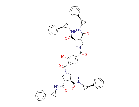 (3S,3’S,4S,4’S)-1,1’-(2-hydroxyterephthaloyl)-bis(N3,N4-bis((1S,2R)-2-phenylcyclopropyl)pyrrolidine-3,4-dicarboxamide)