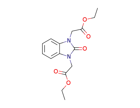Molecular Structure of 83330-80-7 (ethyl 2-[3-(ethoxycarbonylmethyl)-2-oxo-benzoimidazol-1-yl]acetate)