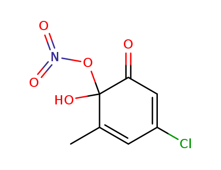 3-chloro-6-hydroxy-5-methyl-6-nitryloxy-cyclohexa-2,4-dienone
