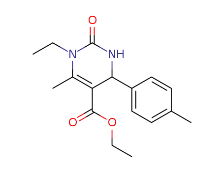 5-ethoxycarbonyl-1-ethyl-6-methyl-4-(4-methylphenyl)-3,4-dihydropyrimidin-2(1H)-one