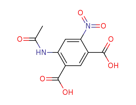 Molecular Structure of 342045-62-9 (4-(ACETYLAMINO)-6-NITRO-1,3-BENZENEDICARBOXYLIC ACID)