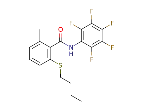 2-(butylthio)-6-methyl-N-(perfluorophenyl)benzamide