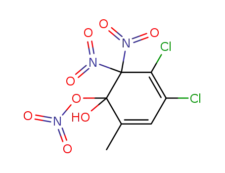 4,5-dichloro-2-methyl-6,6-dinitro-1-nitryloxy-cyclohexa-2,4-dienol