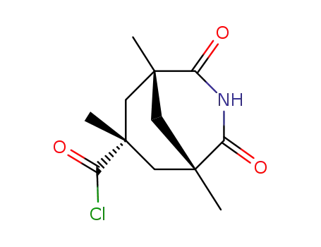 Molecular Structure of 109216-50-4 (3-Azabicyclo[3.3.1]nonane-7-carbonyl chloride,
1,5,7-trimethyl-2,4-dioxo-, (7-endo)-)