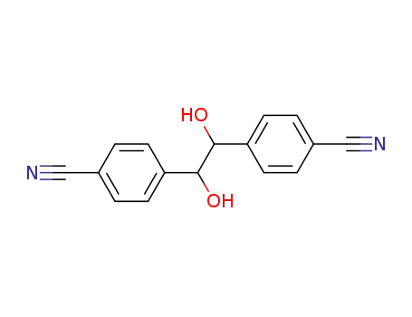 Molecular Structure of 113365-36-9 (Benzonitrile, 4,4'-(1,2-dihydroxy-1,2-ethanediyl)bis-)