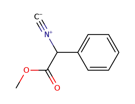 Molecular Structure of 39533-32-9 (Benzeneacetic acid, a-isocyano-, methyl ester)