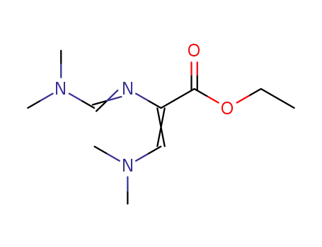 Molecular Structure of 74119-32-7 (2-Propenoic acid,
3-(dimethylamino)-2-[[(dimethylamino)methylene]amino]-, ethyl ester)