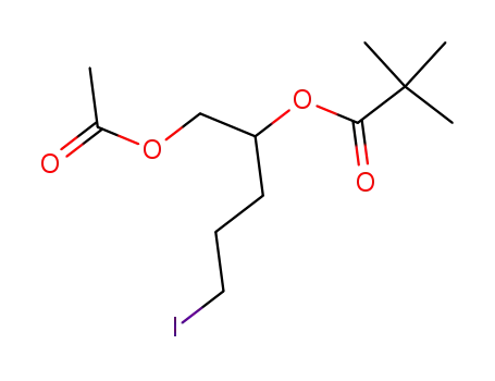 2,2-Dimethyl-propionic acid 1-acetoxymethyl-4-iodo-butyl ester