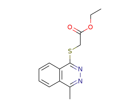 Molecular Structure of 84257-71-6 (Acetic acid, [(4-methyl-1-phthalazinyl)thio]-, ethyl ester)