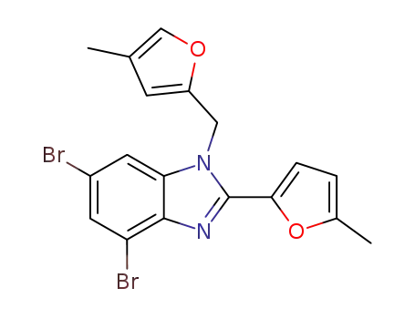4,6-Dibromo-2-(5-methyl-furan-2-yl)-1-(4-methyl-furan-2-ylmethyl)-1H-benzoimidazole
