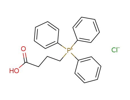 Molecular Structure of 60633-18-3 (Phosphonium, (3-carboxypropyl)triphenyl-, chloride)