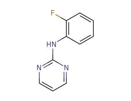 Molecular Structure of 138851-61-3 (2-Pyrimidinamine, N-(2-fluorophenyl)-)