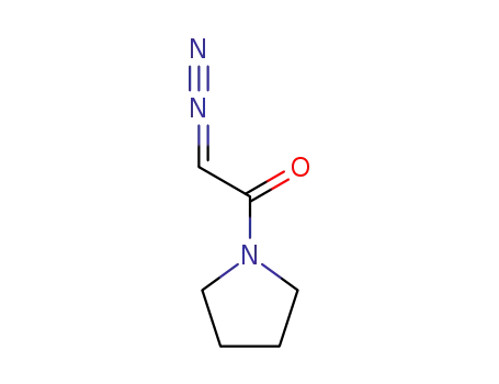 Molecular Structure of 95205-14-4 (Pyrrolidine, 1-(diazoacetyl)-)
