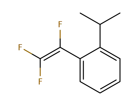Molecular Structure of 105436-18-8 (Benzene, 1-(1-methylethyl)-2-(trifluoroethenyl)-)