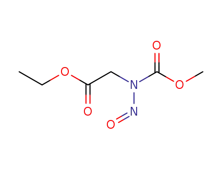 Molecular Structure of 95204-47-0 (Glycine, N-(methoxycarbonyl)-N-nitroso-, ethyl ester)