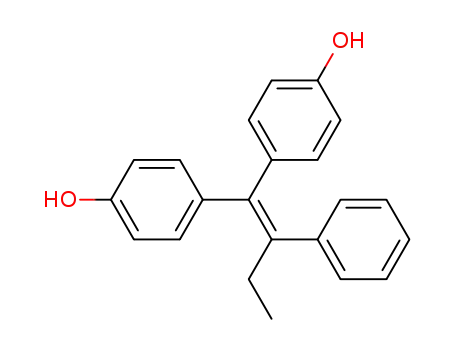 Molecular Structure of 91221-46-4 (1,1-bis(4-hydroxyphenyl)-2-phenylbut-1-ene)
