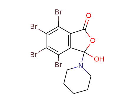 4,5,6,7-tetrabromo-3-hydroxy-3-piperidinophthalide