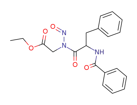 Molecular Structure of 95205-17-7 (Glycine, N-(N-benzoylphenylalanyl)-N-nitroso-, ethyl ester)