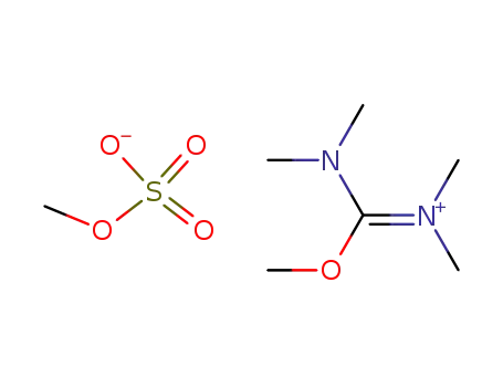 Molecular Structure of 63812-19-1 (Methanaminium, N-[(dimethylamino)methoxymethylene]-N-methyl-,
methyl sulfate)