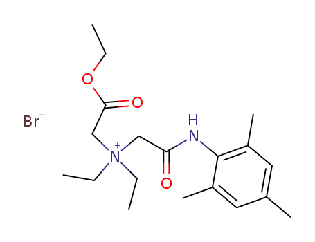 Ethoxycarbonylmethyl-diethyl-[(2,4,6-trimethyl-phenylcarbamoyl)-methyl]-ammonium; bromide